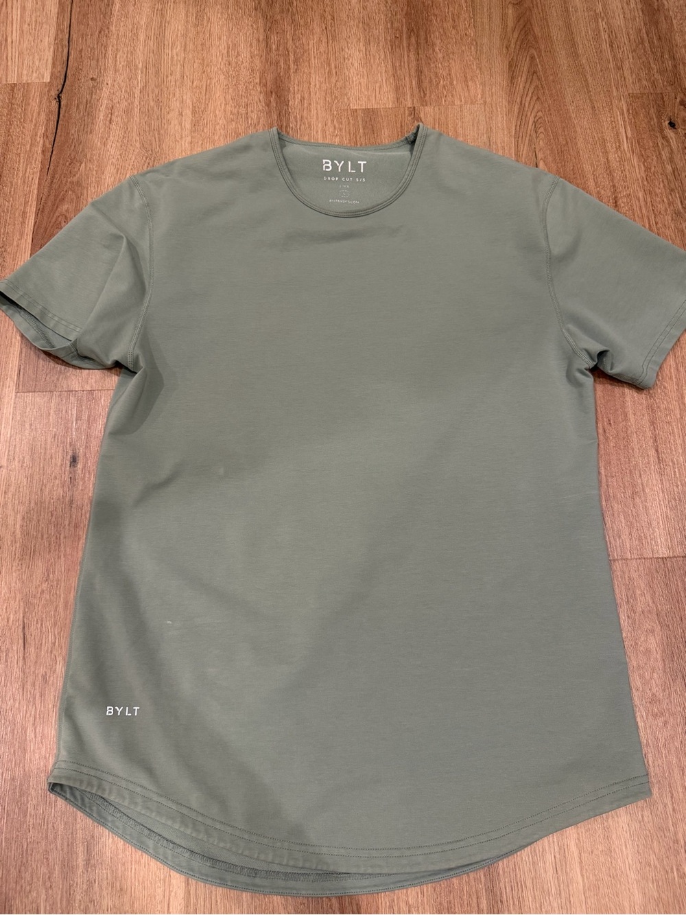 BYLT Drop cut shirt in Olive Green